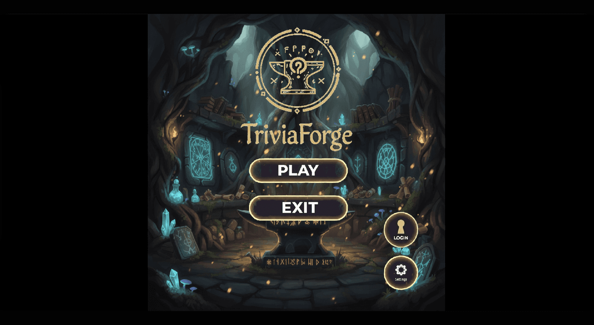 TriviaForge main screen